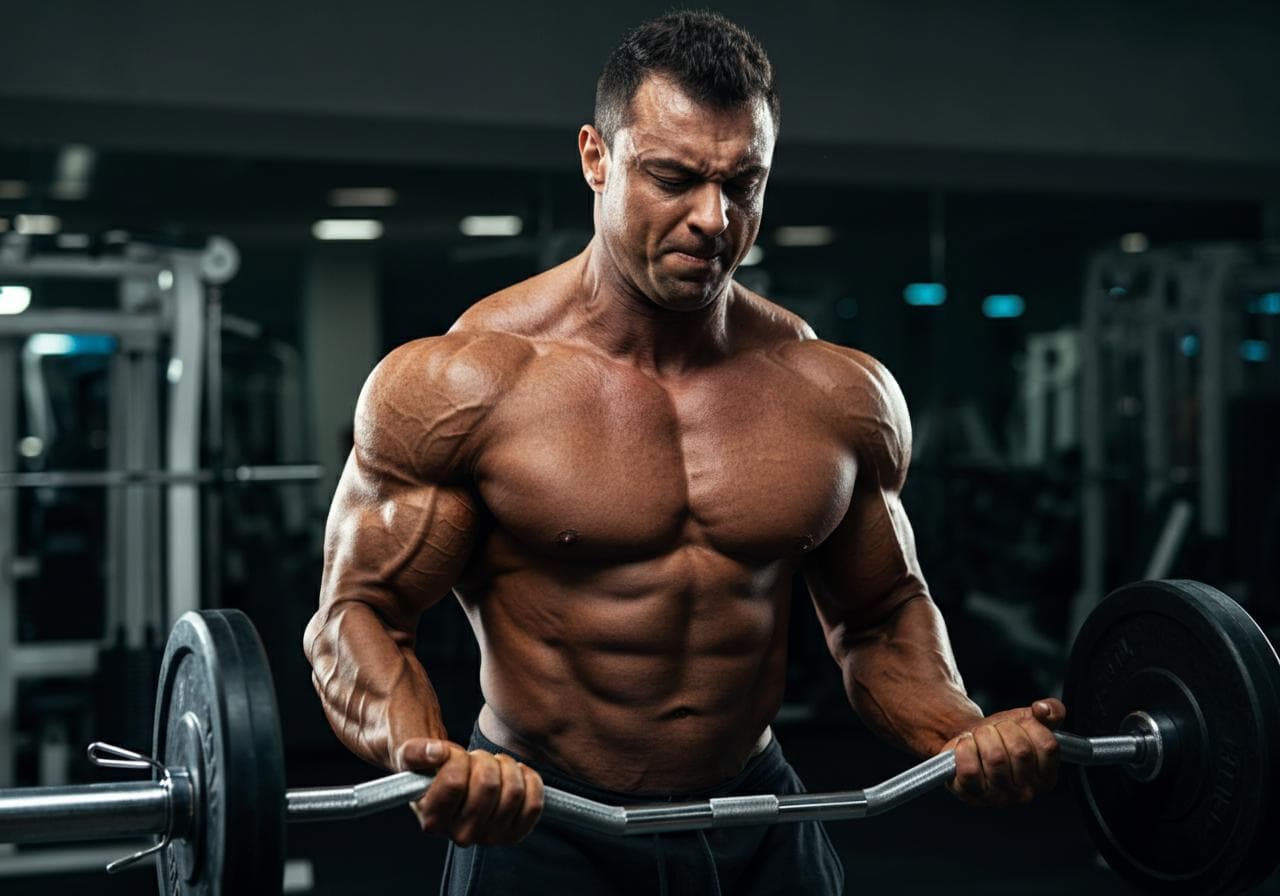 Professional Bodybuilders At The Gym